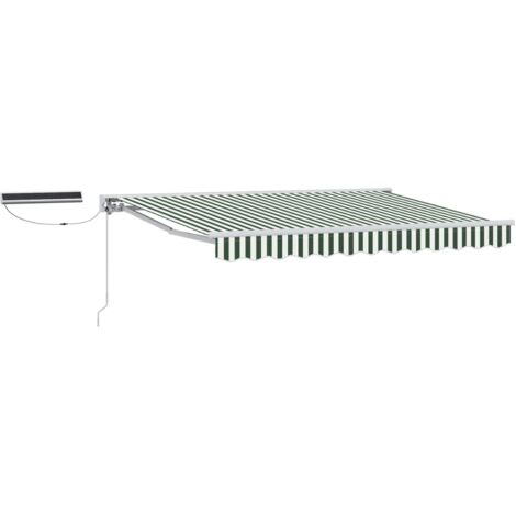 Toldo Retráctil Eléctrico Verde y  3 x 2,5 m