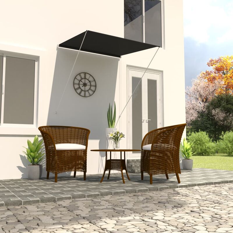 

Toldo retráctil gris antracita 100x150 cm