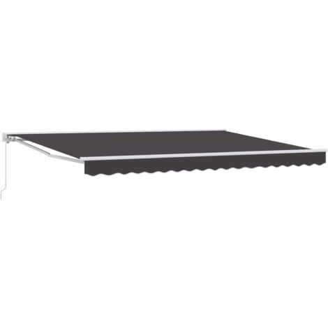 Toldo retráctil manual Antracita 4,5 x 3 m