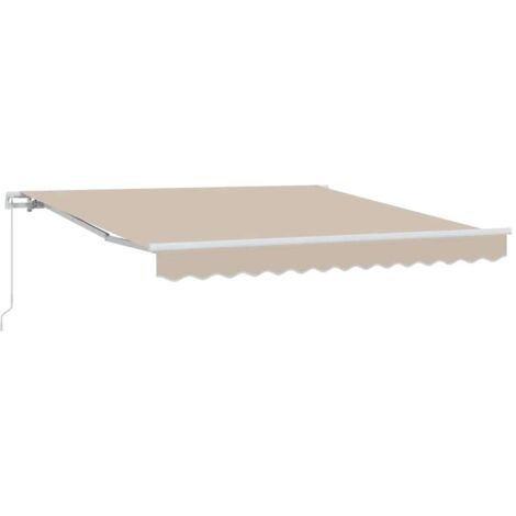 Toldo Retráctil Manual Beige 350 x 250 cm tela