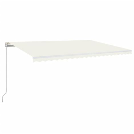 Toldo retráctil manual color crema 500x300 cm vidaXL