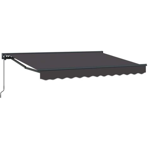 Toldo retráctil manual Gris antracita 2,5 x 2 m