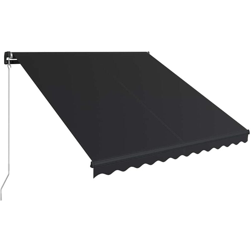 

Toldo retráctil manual gris antracita 350x250 cm - Antracita - Vidaxl