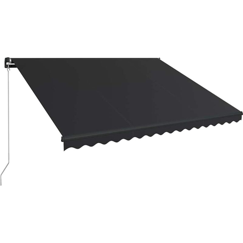 

Toldo retráctil manual gris antracita 400x300 cm - Antracita - Vidaxl