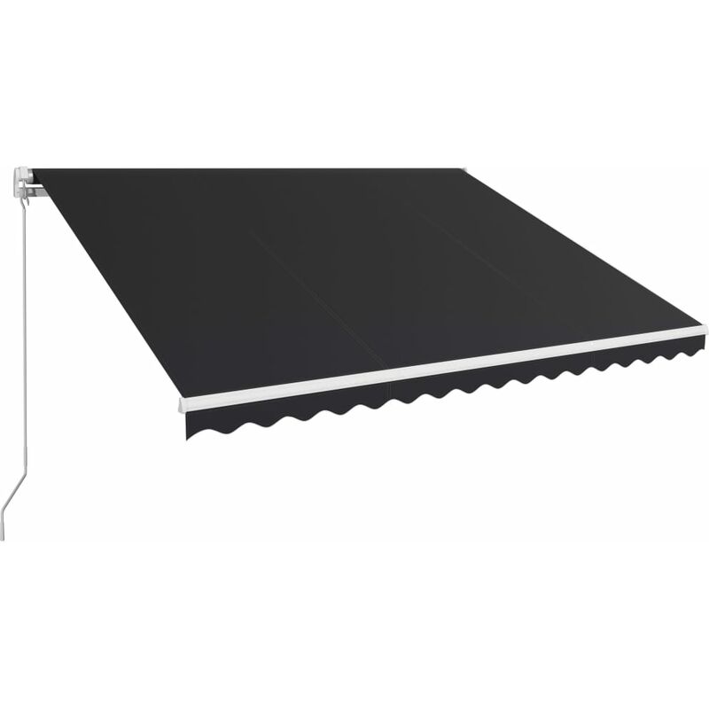 

Toldo retráctil manual gris antracita 450x300 cm - Antracita - Vidaxl