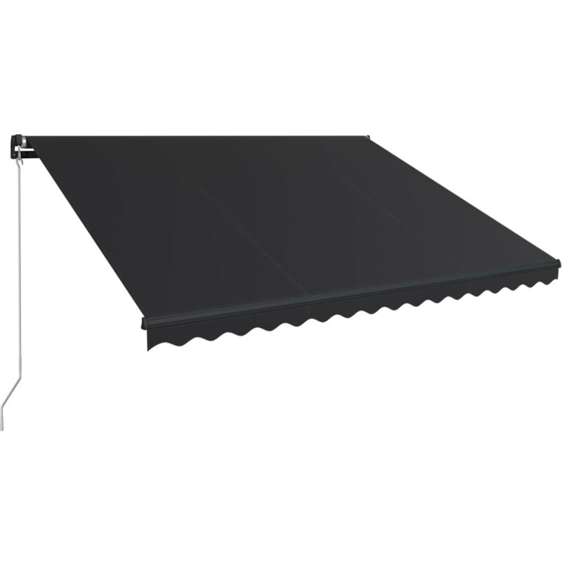 

Toldo retráctil manual gris antracita 450x300 cm - Antracita - Vidaxl