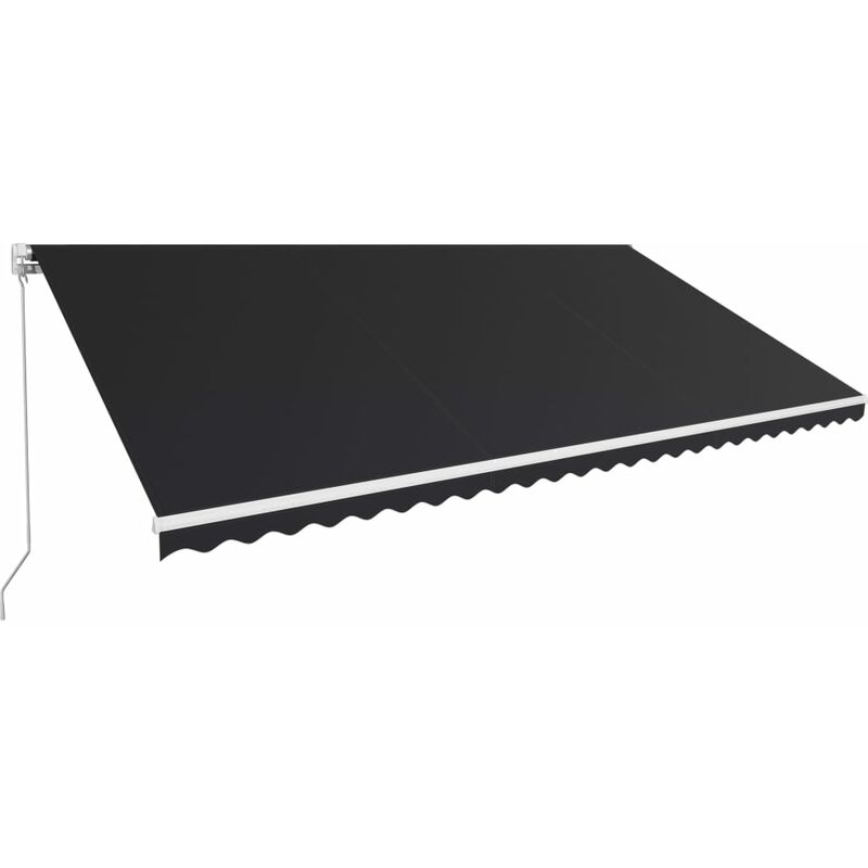 

Toldo retráctil manual gris antracita 600x300 cm - Antracita - Vidaxl