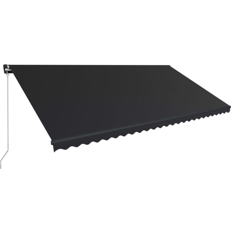

Toldo retráctil manual gris antracita 600x300 cm - Antracita - Vidaxl