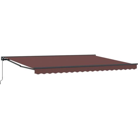 Toldo retráctil manual Marrón 4,5 x 3,5 m