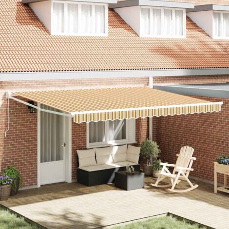 Toldo Retráctil Multicolor 450 x 300 cm Poliéster y metal
