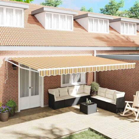 Toldo Retráctil Multicolor 500 x 300 cm tela