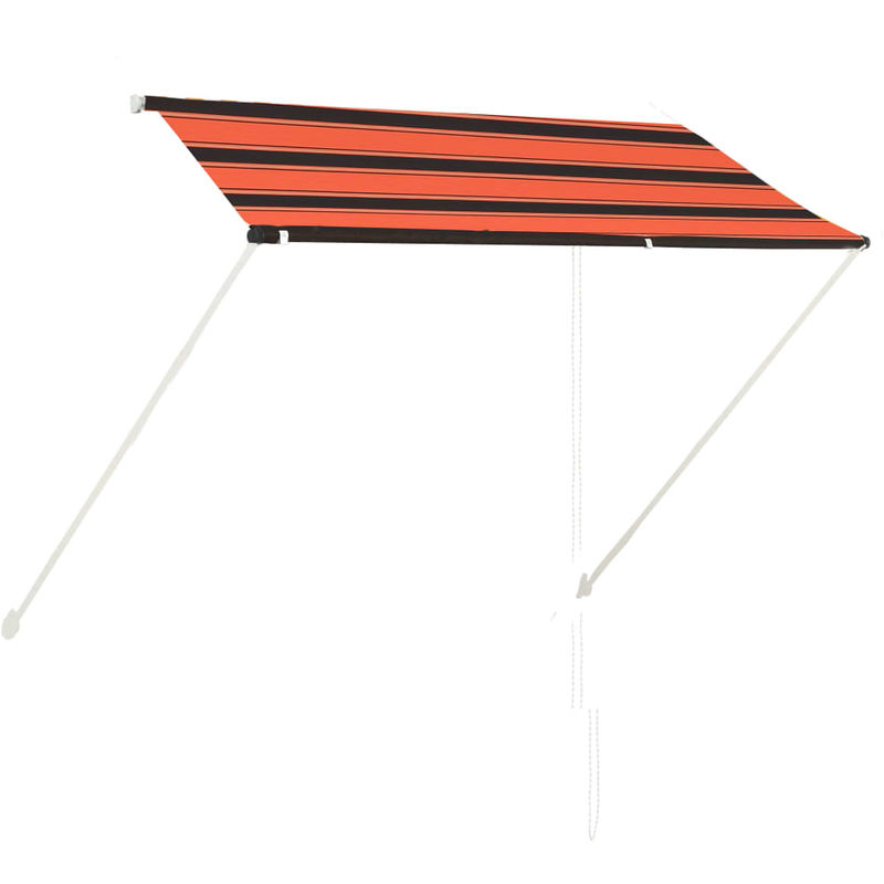 

Toldo retractil naranja y marron 250x150 cm