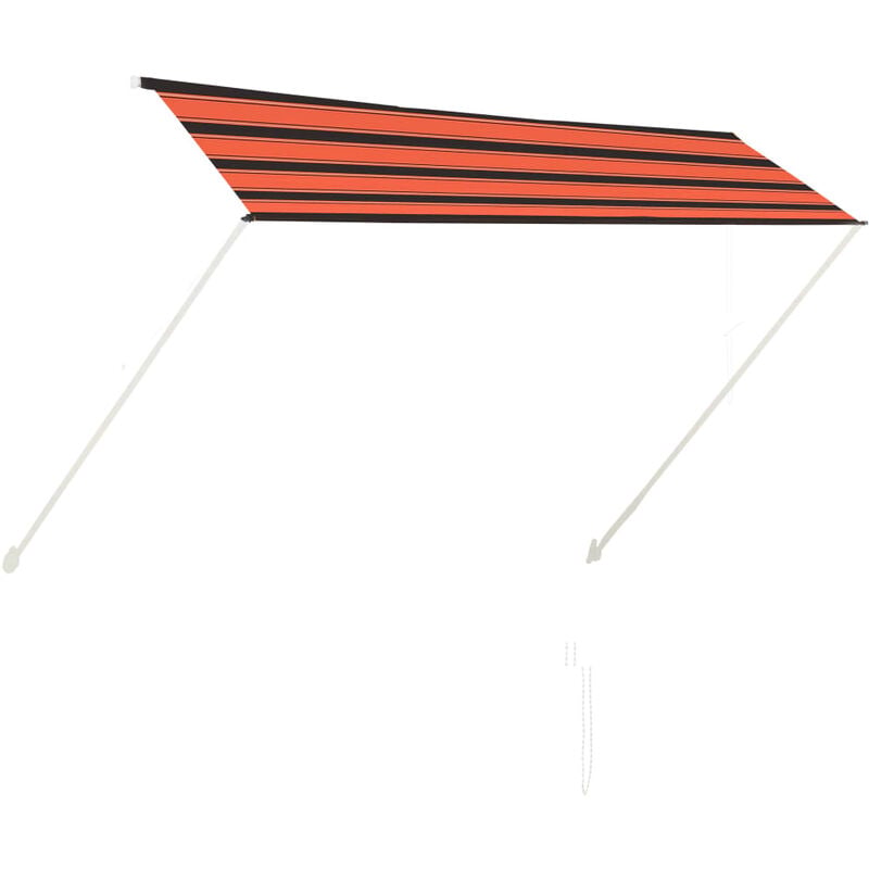 

Toldo retractil naranja y marron 300x150 cm