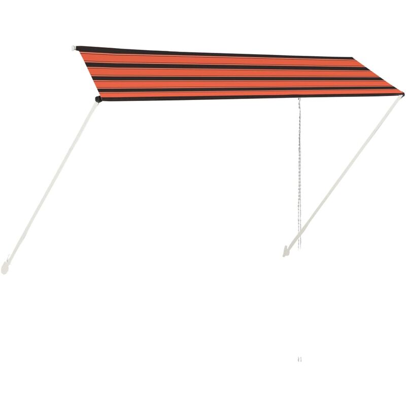 

Toldo retractil naranja y marron 350x150 cm