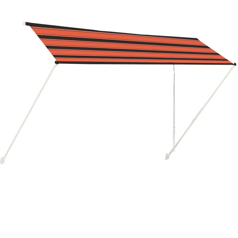 

Toldo retractil naranja y marron 400x150 cm