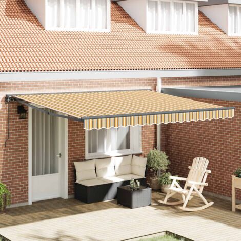 Toldo Retráctil Rayas Multicolor 400x300 cm tela