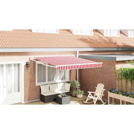Toldo Retráctil red and white 350 x 250 cm tela