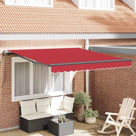 Toldo Retráctil Rojo 300 x 250 cm tela