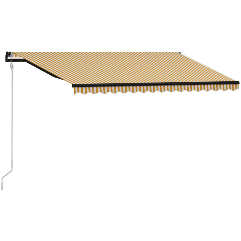 

Toldo retráctil sensor de viento LED amarillo blanco 400x300 cm - Amarillo - Vidaxl