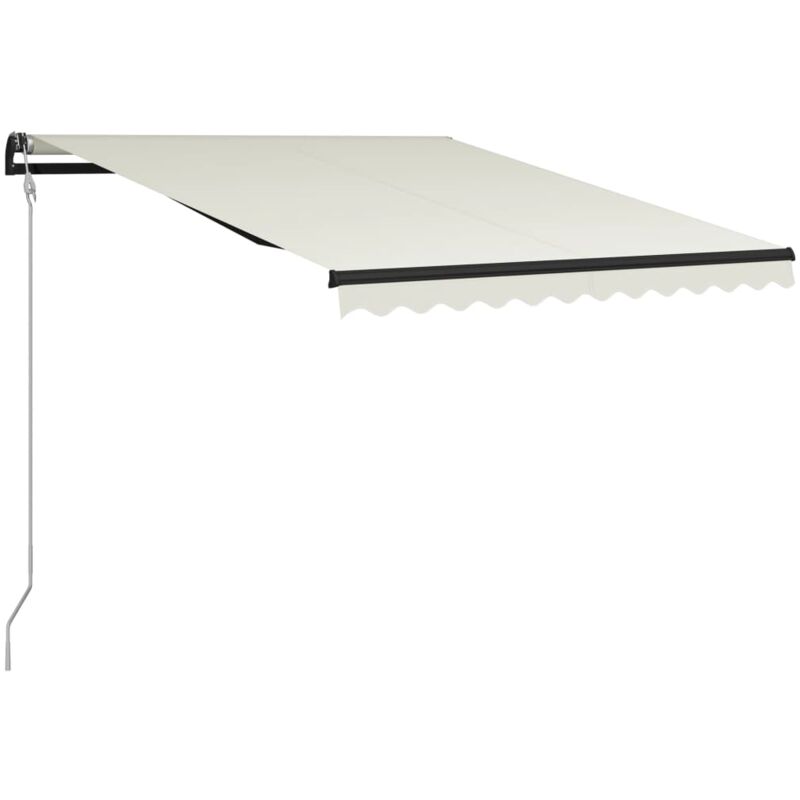 

Toldo retráctil sensor de viento y LED color crema 300x250 cm - Crema - Vidaxl