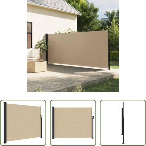 Toldo retráctil -  Toldo lateral retráctil beige 160x300 cm