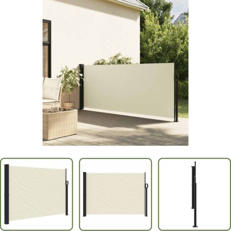 Toldo retráctil -  Toldo lateral retráctil crema 140x500 cm