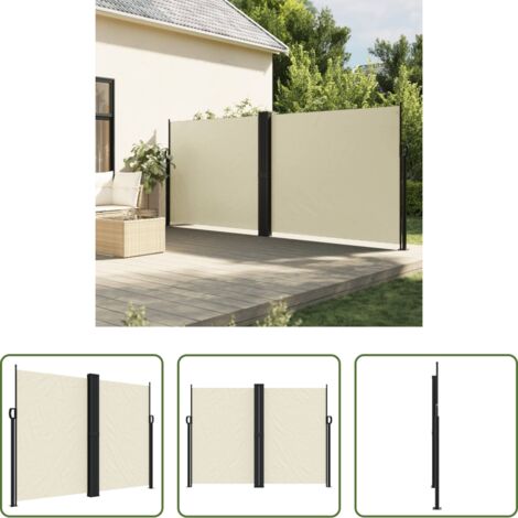 Toldo retráctil -  Toldo lateral retráctil crema 180x1000 cm