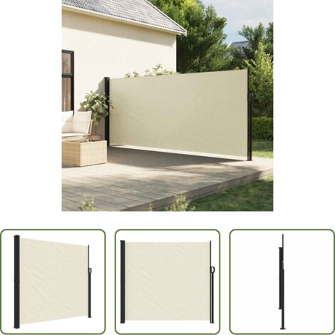 Toldo retráctil -  Toldo lateral retráctil crema 180x300 cm