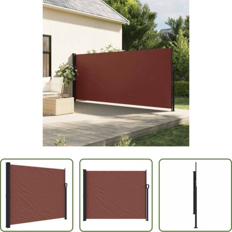 Toldo retráctil -  Toldo lateral retráctil marrón 160x300 cm