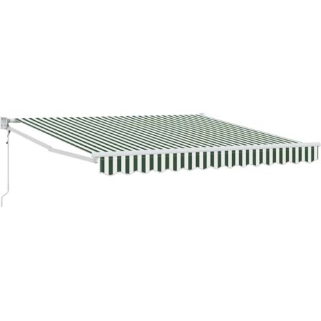 Toldo Retráctil verde y 350 x 250 cm tela vidaXL