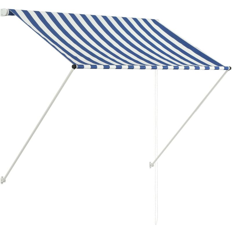 

Toldo retractil 150x150 cm azul y blanco