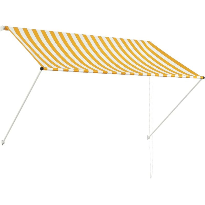 

Toldo retractil 200x150 cm amarillo y blanco