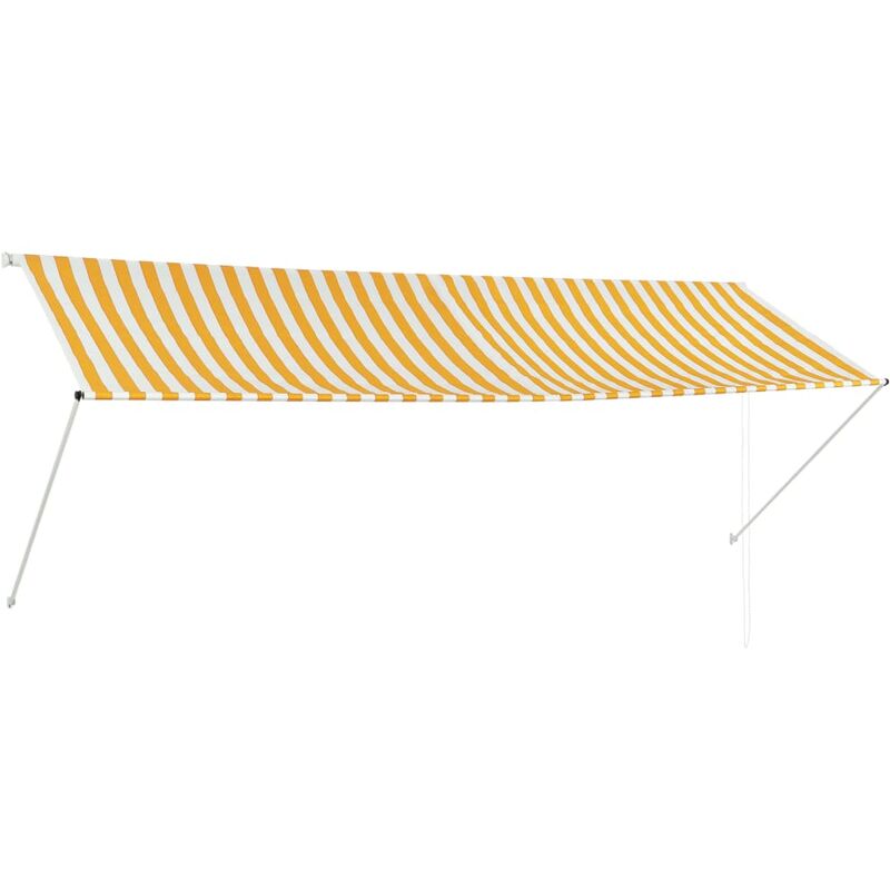 

Toldo retráctil 350x150 cm amarillo y blanco - Multicolor