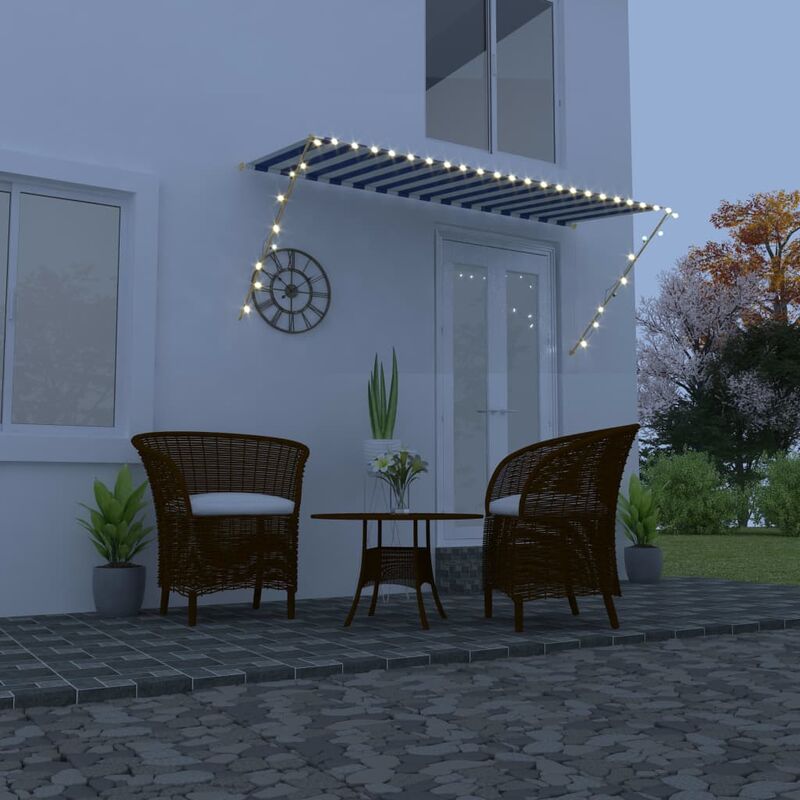 

Toldo retráctil con LED azul y blanco 300x150 cm - Azul