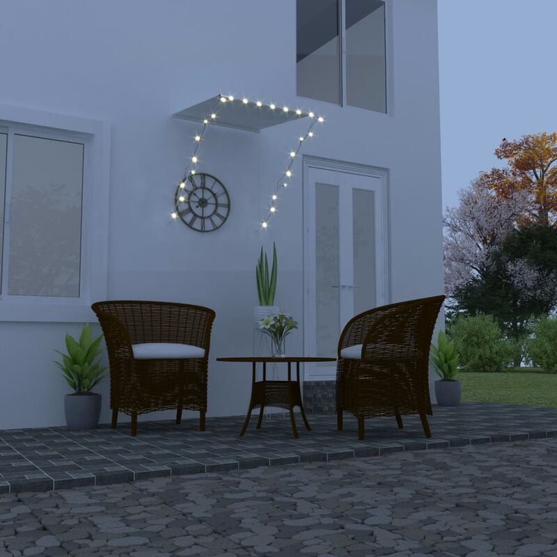 

Toldo retráctil con LED color crema 100x150 cm - Crema