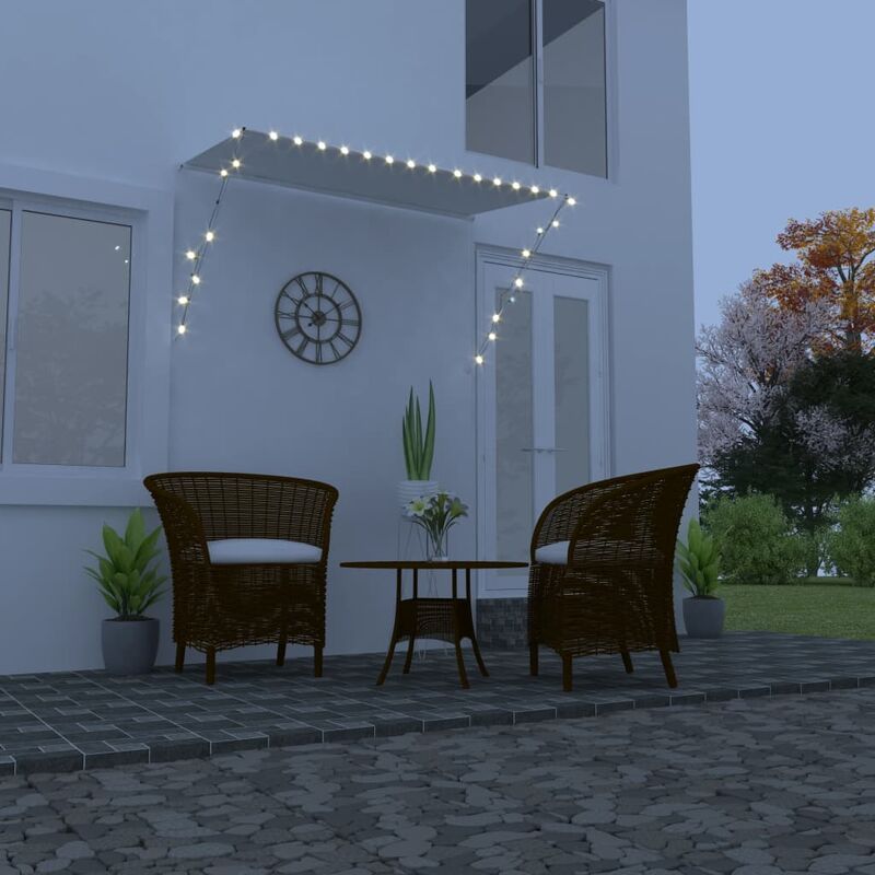 

Toldo retráctil con LED color crema 250x150 cm - Crema