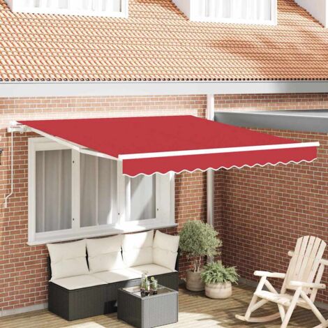 Toldo Rojo 3 x 25 m Poliester y metal