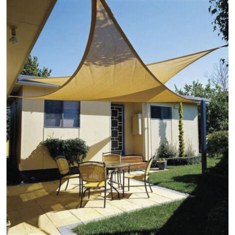 Toldo sombra triangular sable - talla 3,6x3,6mts.