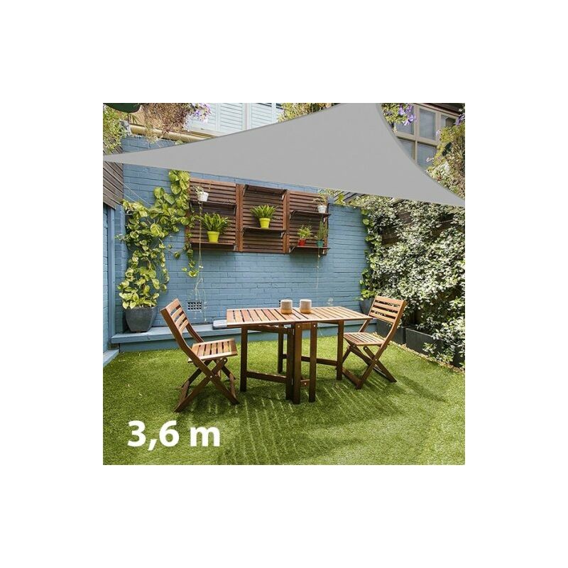 

Toldo Sombreo Triangular Gris Claro 3,6X3,6M