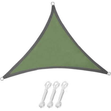 Toldo triangular de 118 x 118 x 118 pulgadas, ideal para patio, jardín o terraza.