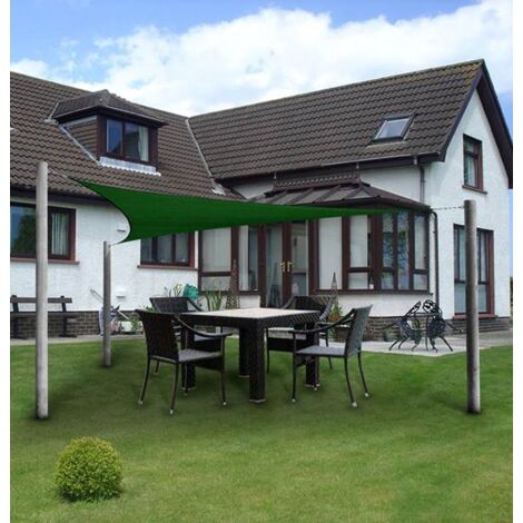 TOLDO TRIANGULAR VERDE C/BOLSA - 3,6X3,6 M
