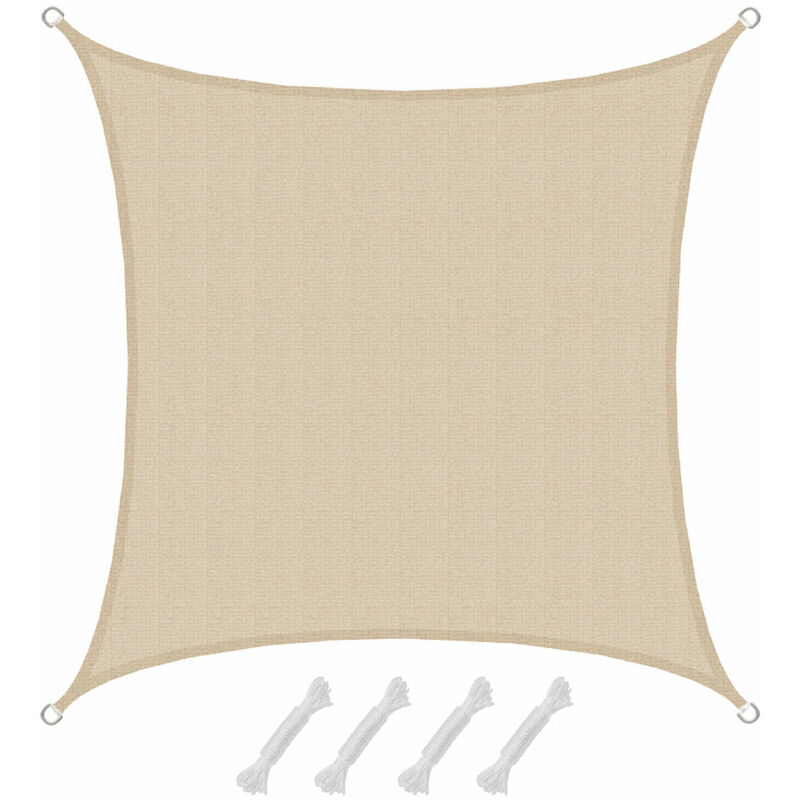 

Toldo UV - 2x2 m HDPE Vela de Protección Solar Cuadrada Jardín Beige