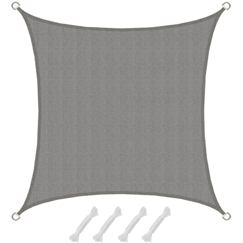 

Toldo UV 2x2 m HDPE Vela de Protección Solar Cuadrada Techo Balcón Jardín Gris