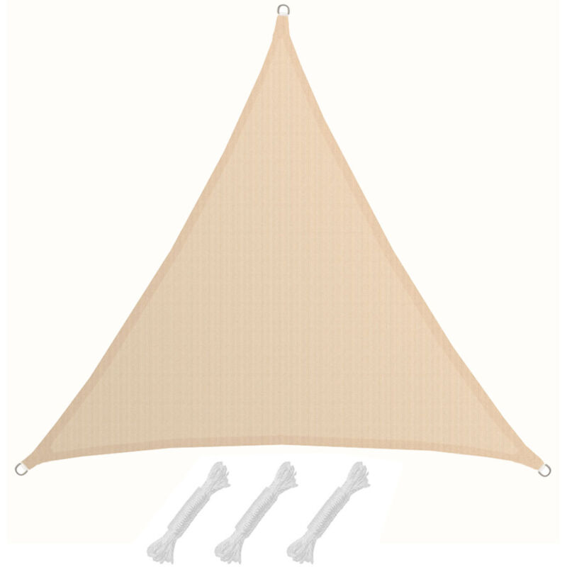 

Toldo UV HDPE 2x2x2 Vela de Protección Solar Triangular Techo Jardín Beige