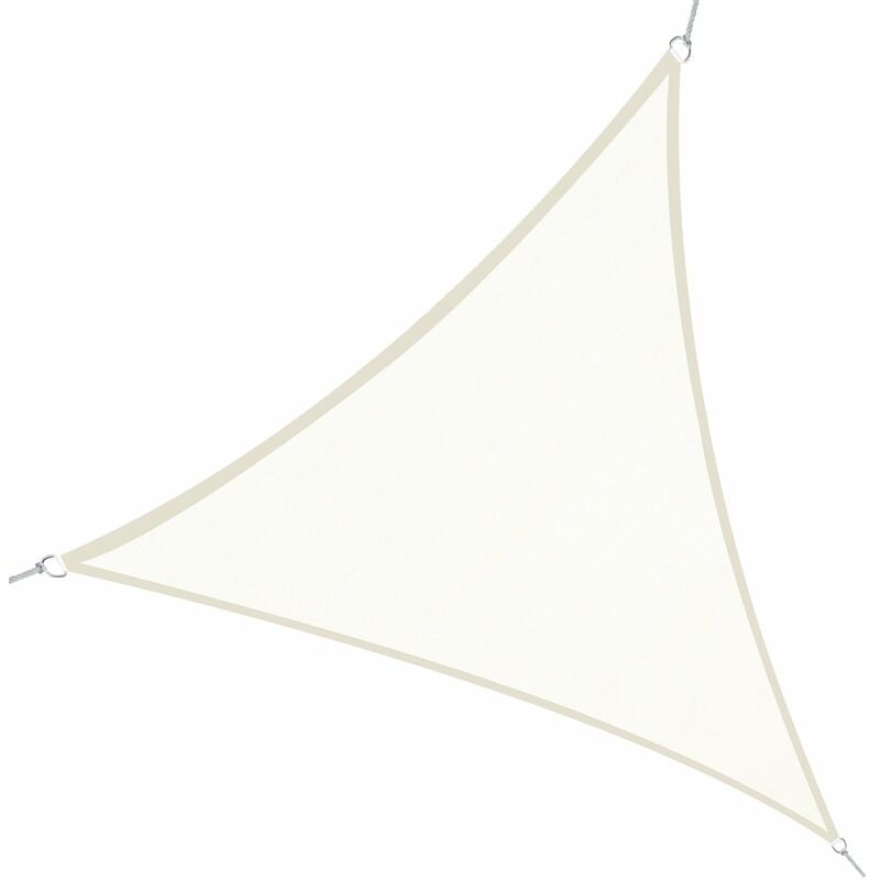 

Toldo Vela Sombrilla Parasol Triangulo Tejido de Poliester 160g/m2 Jardin Playa - crema