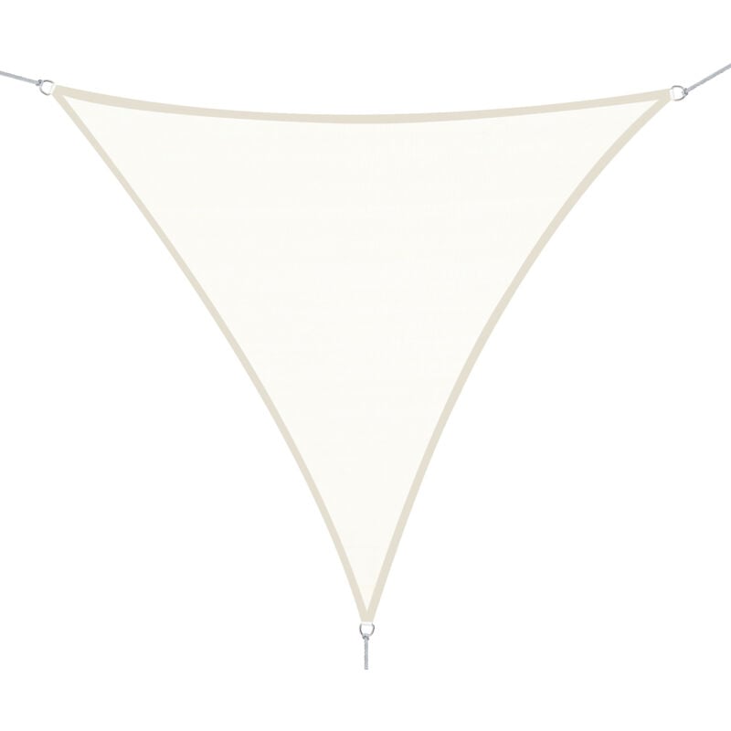 

Toldo Vela Sombrilla Parasol Triangulo Tejido de Poliester 160g/m2 Jardin Playa - crema