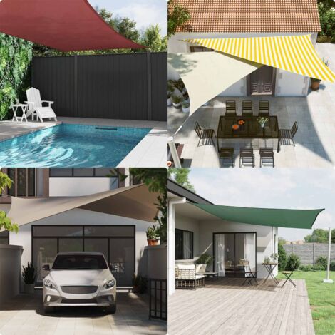 Toldo Vela de Sombra Amarillo y  4 x 4 x 4 m