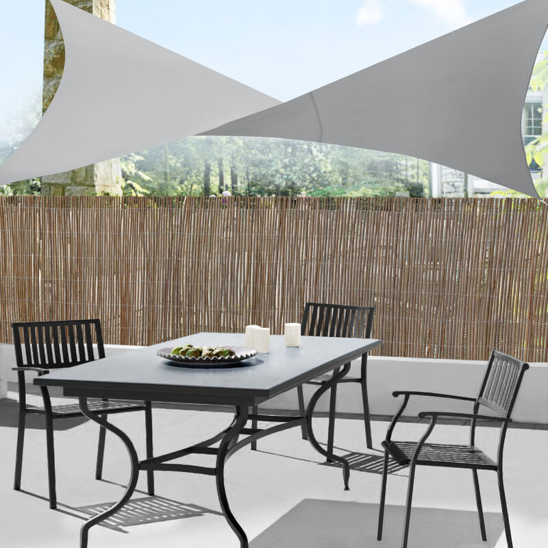 

Toldo vela de Sombra para jardín - Sombrilla - Parasol - Repelente al agua cuadrado 3m x 3m gris claro