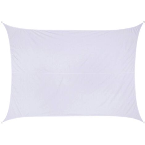 Toldo vela de sombra rectangular Curacao Blanco - 3 x 4 m - Hespéride