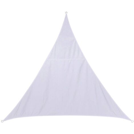 Toldo vela de sombra triangular Curacao Blanco - 4 x 4 x 4 m - Hespéride